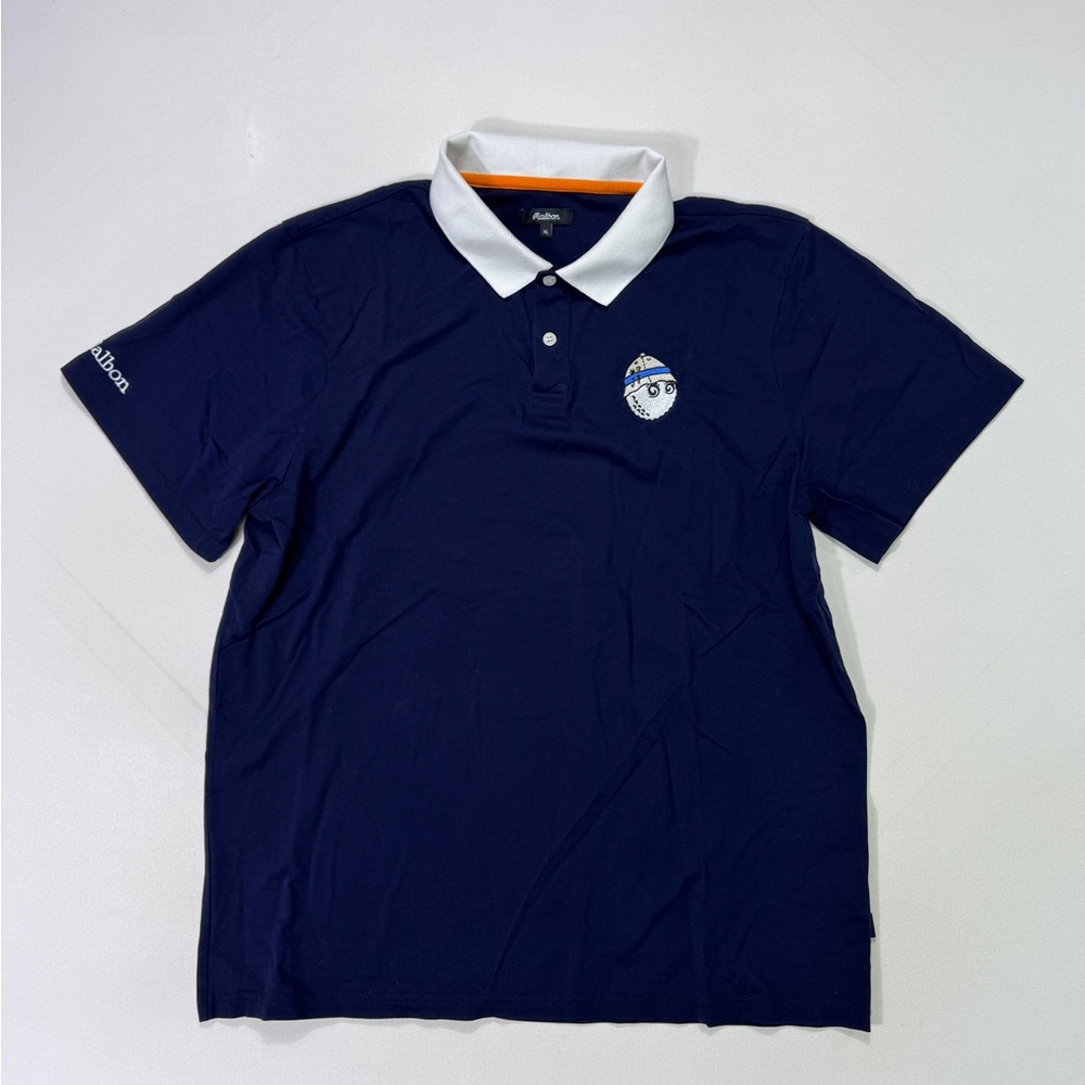 Malbon Golf Polo Shirt Men’s XL Short Sleeve Collared Blue logo